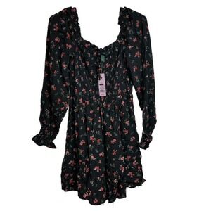 NWT! Wild Fable Dress Small‎ Smocked Floral Long Sleeve